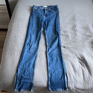 Zara Skinny Leg Flare Bottom Jeans
